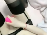 아시아의 아름다움 즐긴다 자위 에 웹캠